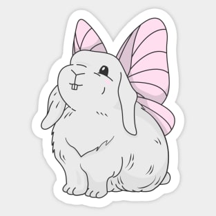 Fairy Bunny Rabbit - COLORED Cute Illustration Sticker